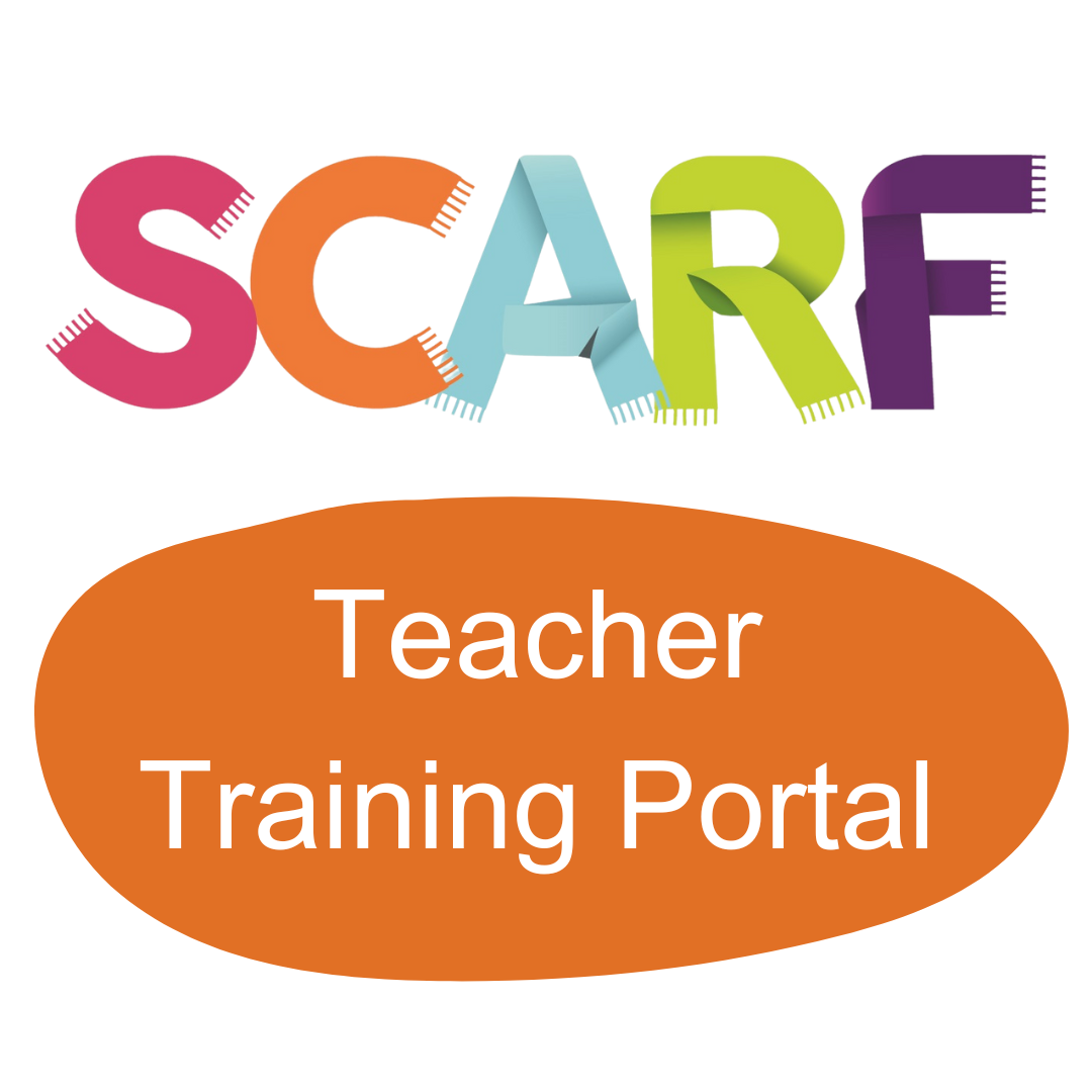 SCARF logo and text that says Teacher Training Portal